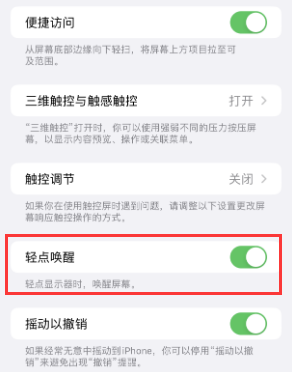 高阳苹果授权维修站分享iPhone轻点无法唤醒怎么办 