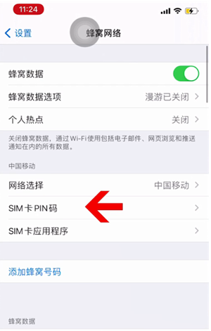 高阳苹果14维修网分享如何给iPhone14的SIM卡设置密码 