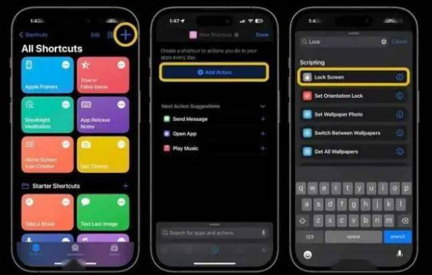 高阳苹果14锁屏维修店分享iPhone14升级iOS16.4后如何创建锁屏快捷方式 